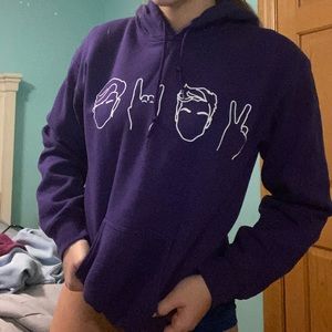 -purple dolan twins hoodie